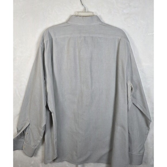 Daniel Cremieux XL Grey Striped Supima Cotton Long Sleeve Shirt - Picture 5 of 8